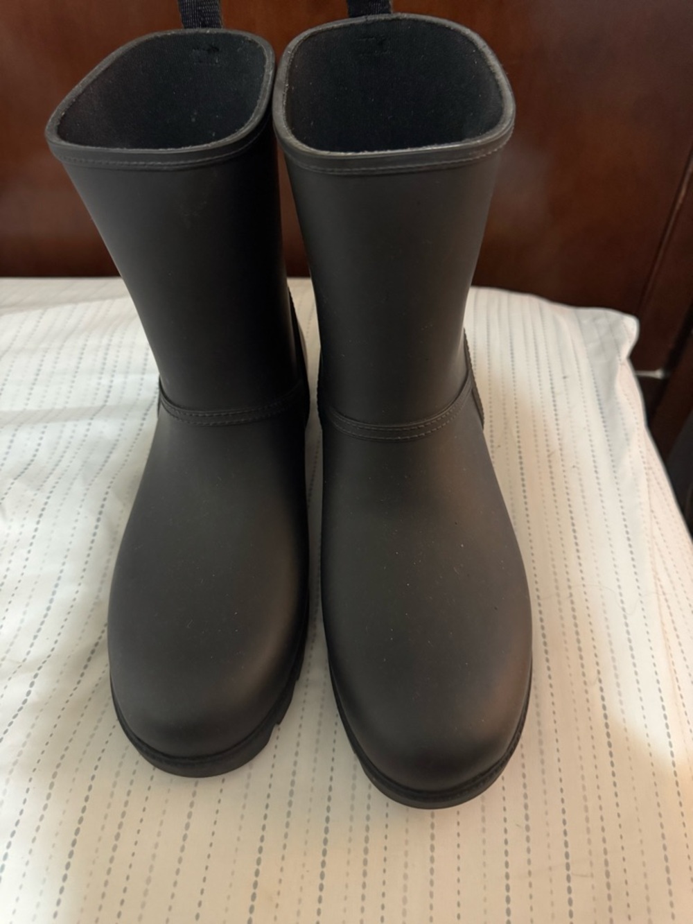 Coach Matte Black Lug Sole Rain Boots - Picture 2 of 4